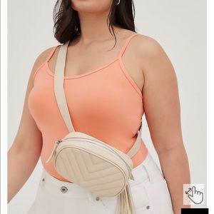 Torrid cream colored belt bag